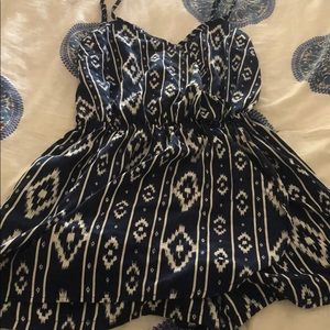 Blue and white Romper